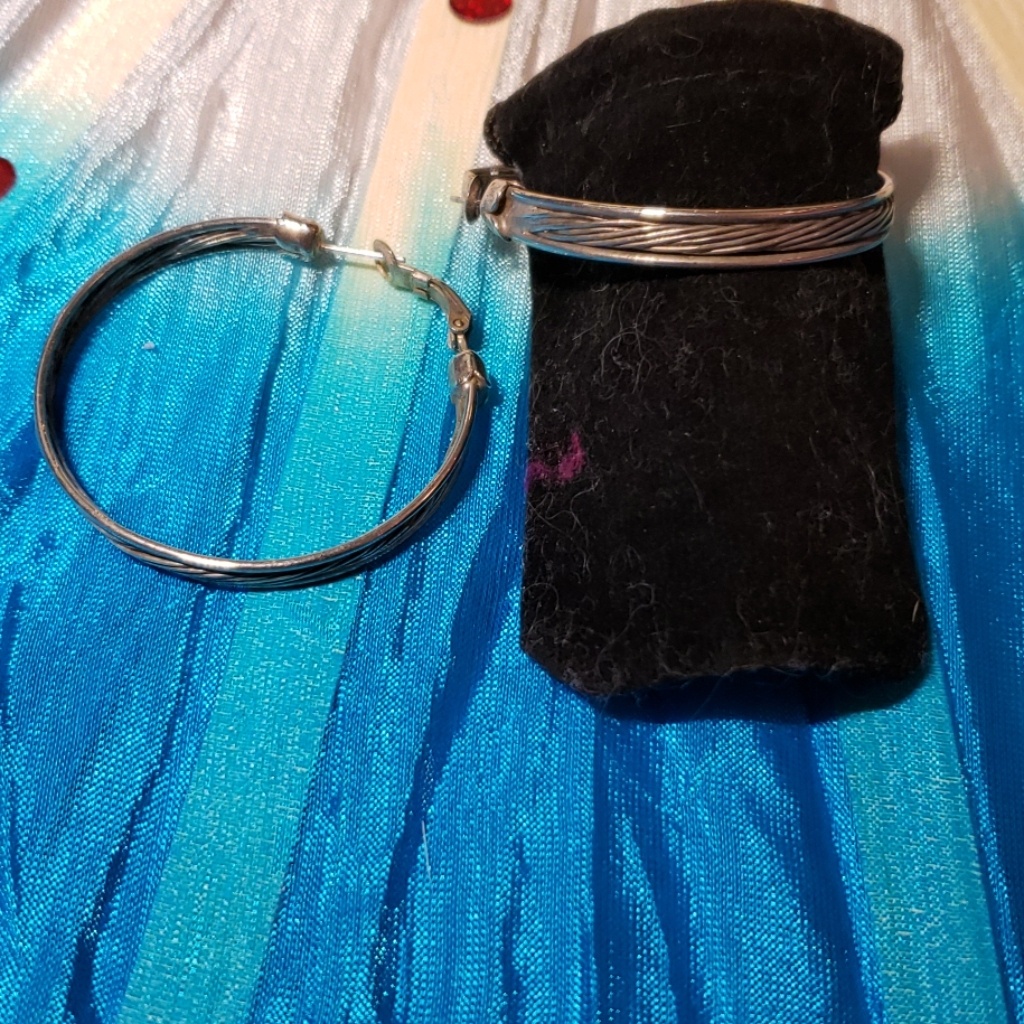 Silver Wire Mega Hoops